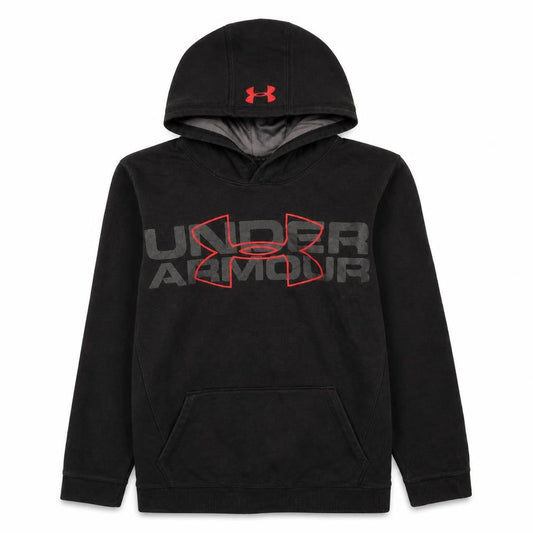 Under Armour Boys Black Pullover Hoodie XL Loose Fit ColdGear