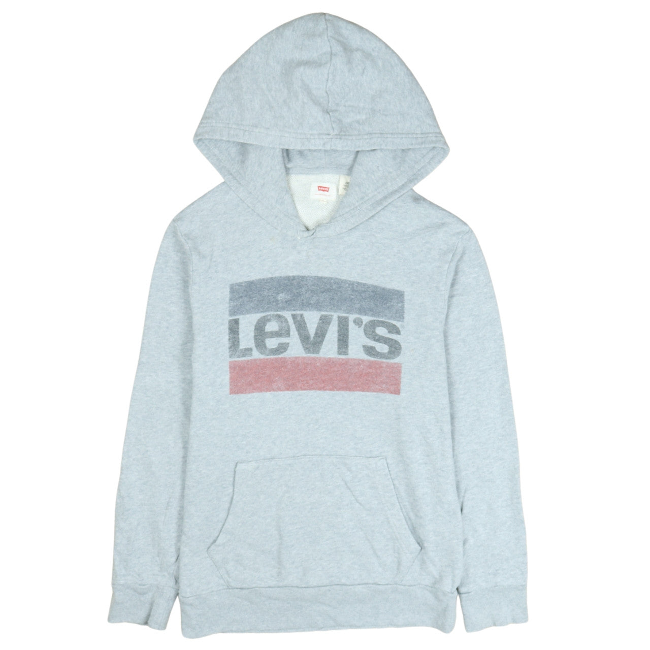 Levi's Men's Grey Pullover Hoodie Small Logo Fleece Sweatshirt