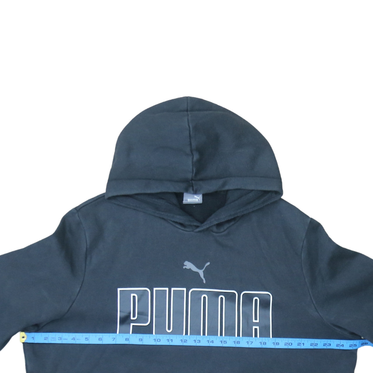 Puma Men's Black XL Pullover Hoodie Sweatshirt Logo Fleece