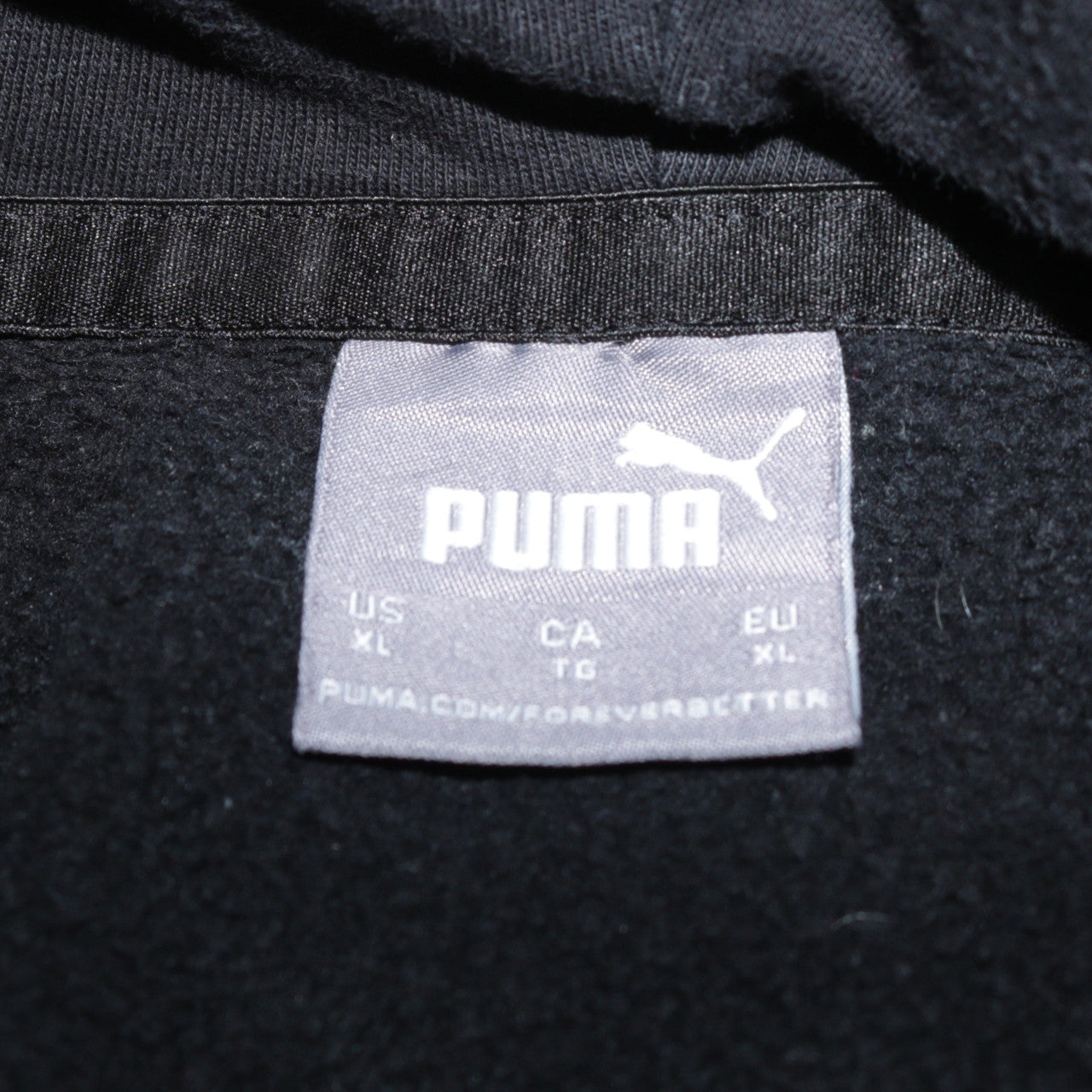 Puma Men's Black XL Pullover Hoodie Sweatshirt Logo Fleece