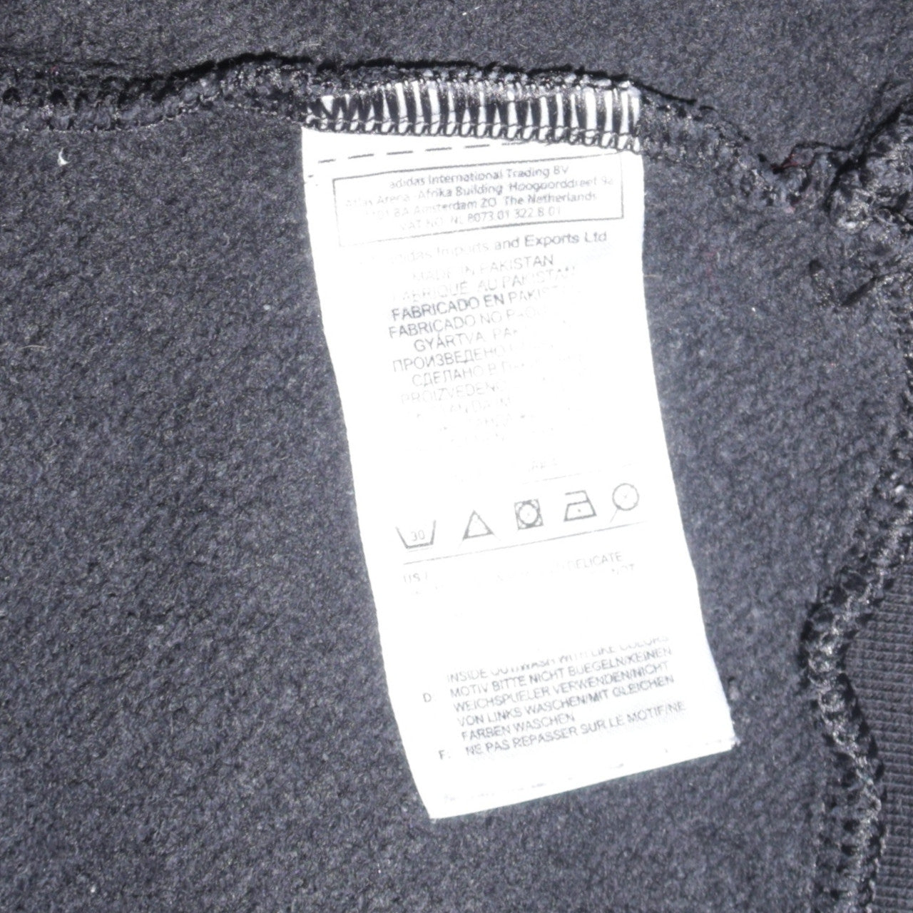 Adidas Men's Black Small Crew Neck Pullover Sweatshirt