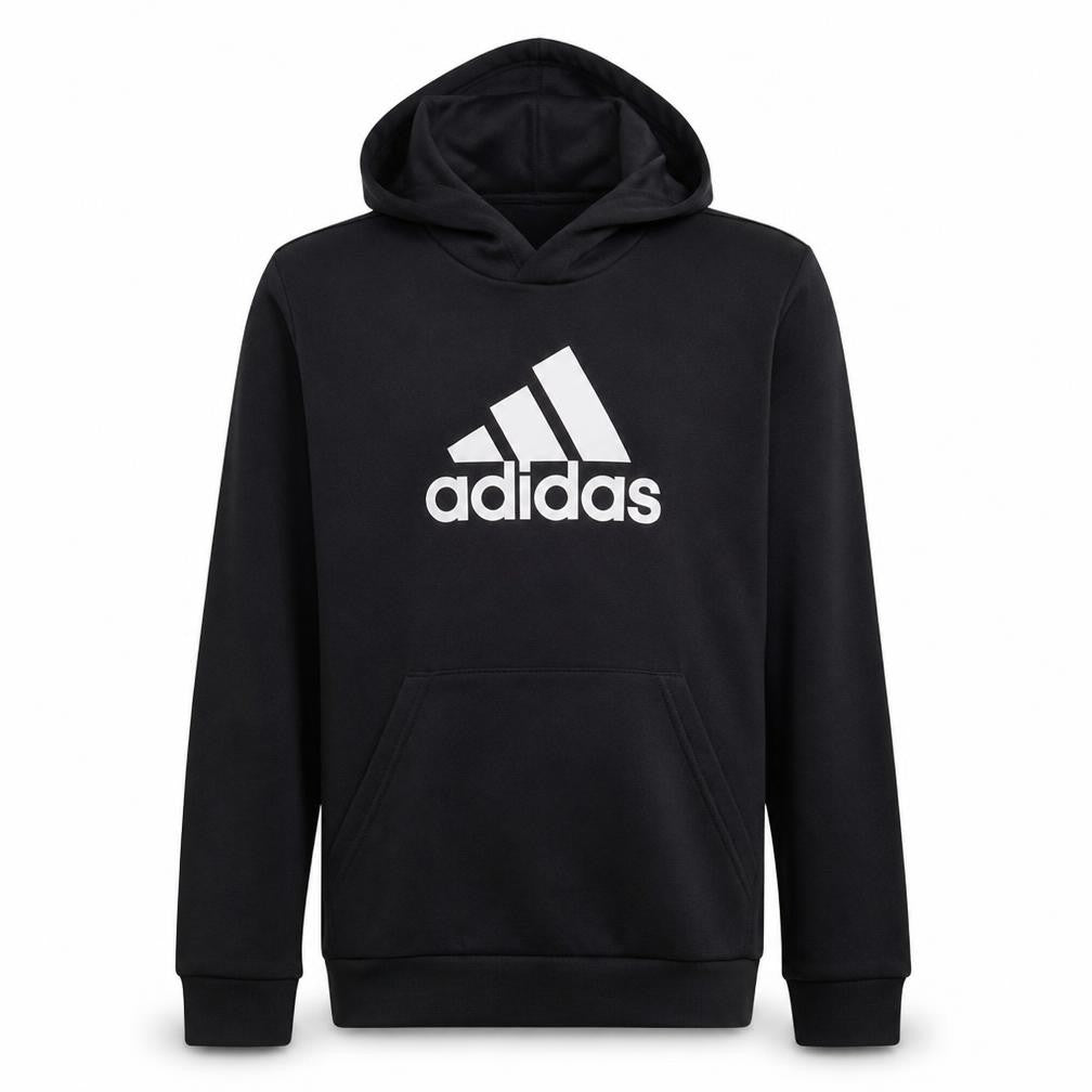 Adidas Boys Black Pullover Hoodie 15-16 Years Logo Sportswear