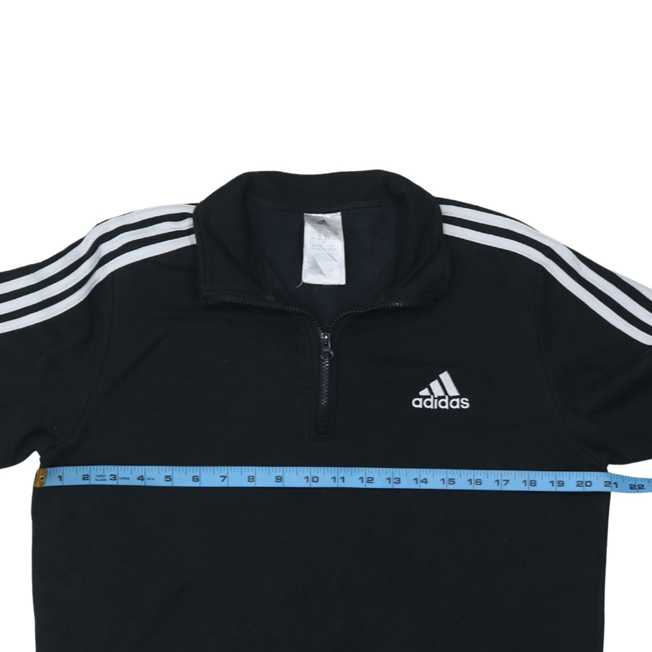 Adidas Womens Black 1/4 Zip Pullover Sweatshirt Size L