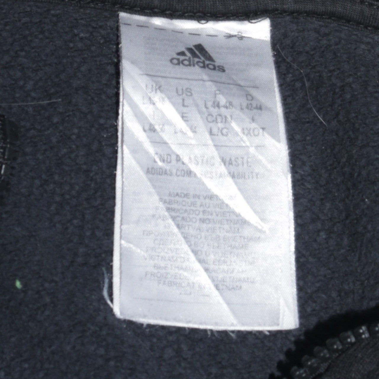Adidas Womens Black 1/4 Zip Pullover Sweatshirt Size L
