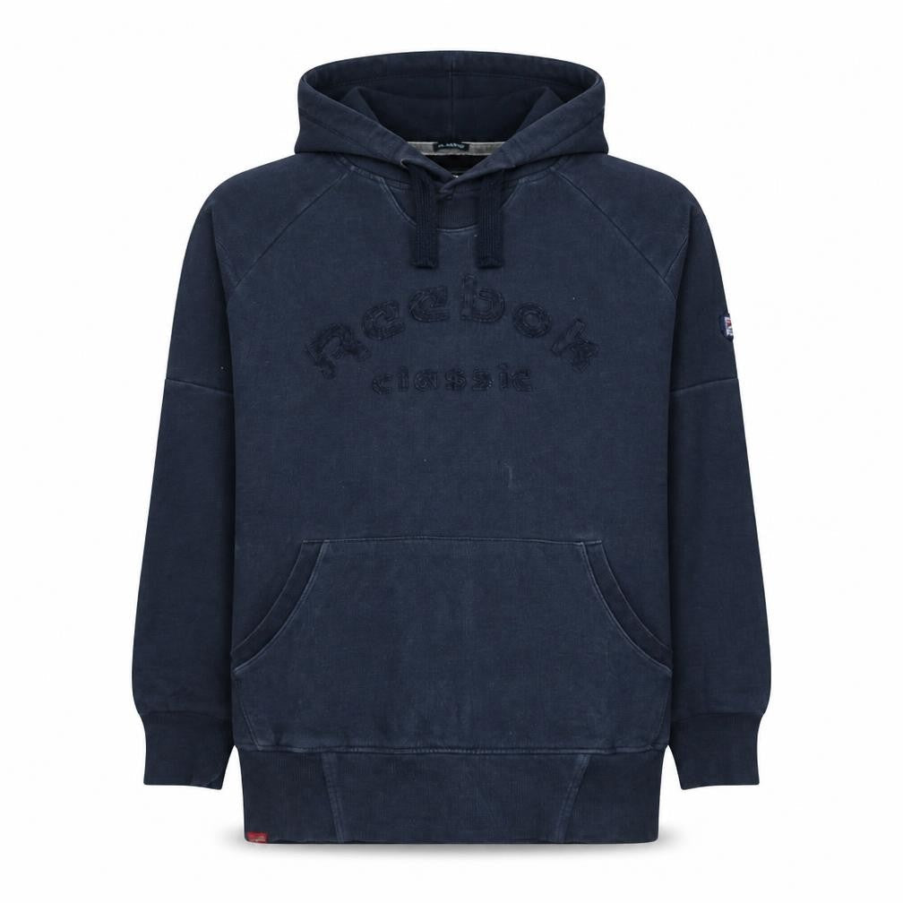 Reebok Classic Men's Blue Pullover Hoodie XL Retro Sportswear