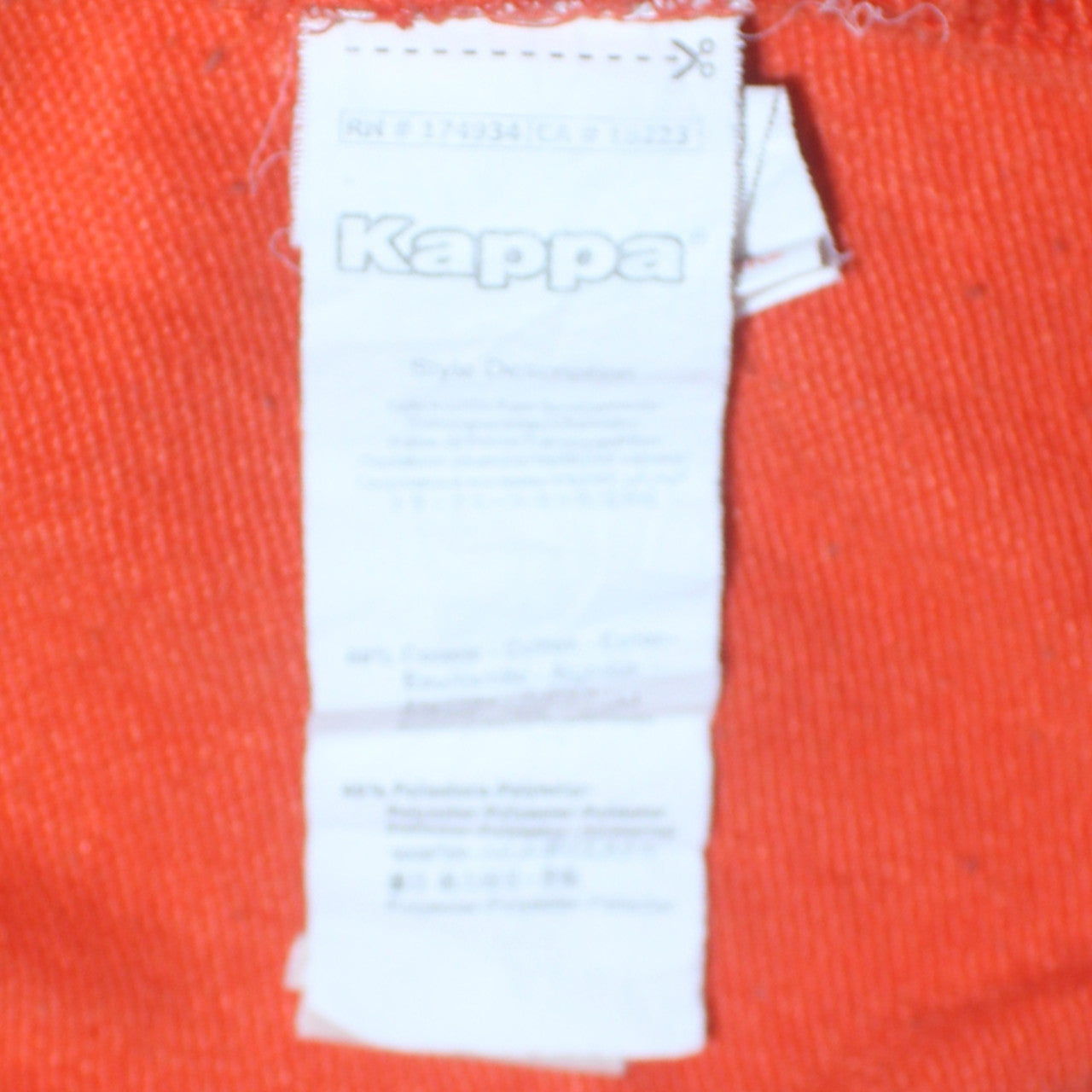 Kappa Boys Orange & Navy Full Zip Hoodie 14 Years 164cm Cotton Blend