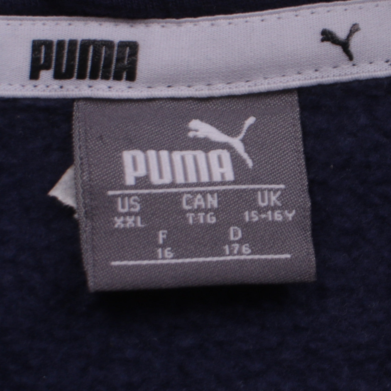 Puma Boys Navy Blue Pullover Hoodie 15-16 Years Logo Design