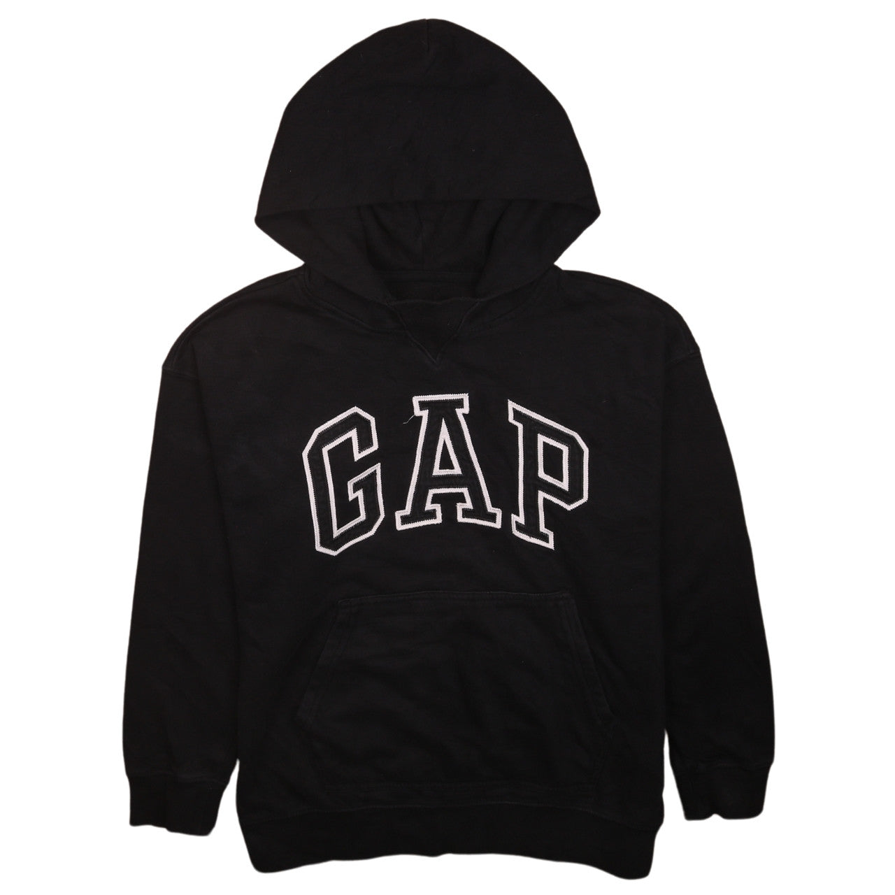 GAP Boys Black Pullover Hoodie Size 12 Cotton Blend Casual Sweatshirt