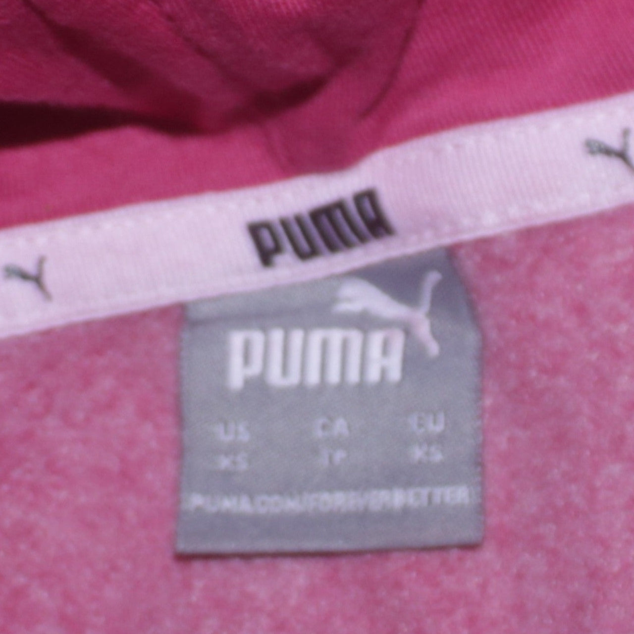 Puma Womens Pink Pullover Hoodie XS Casual Athletic Sweatshirt