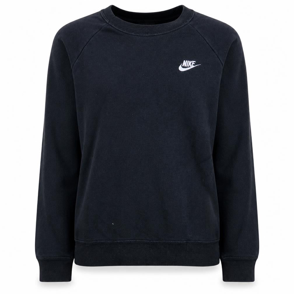 Nike Women’s Black Small Crew Neck Pullover Sweatshirt 80% Cotton