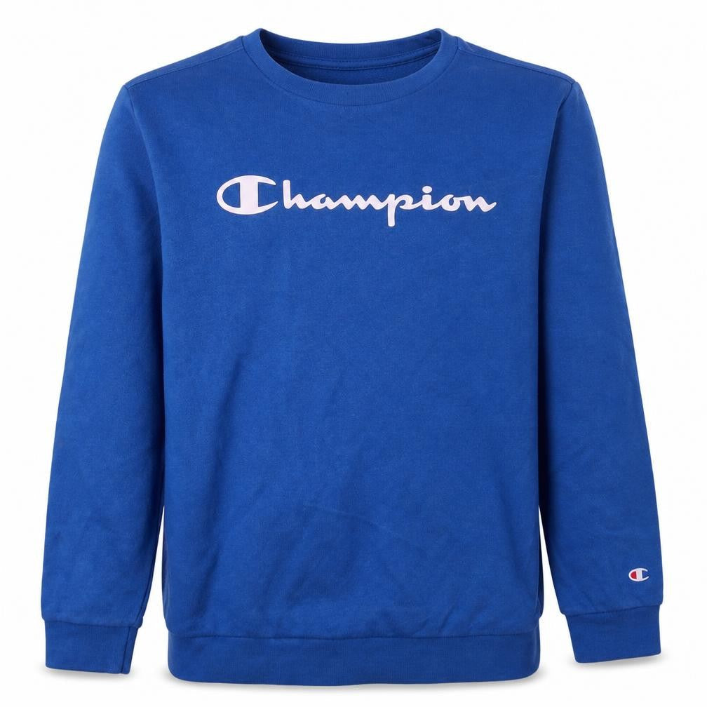 Champion Boys Blue Sweatshirt XL 13-14 Years Logo Crew Neck Pullover