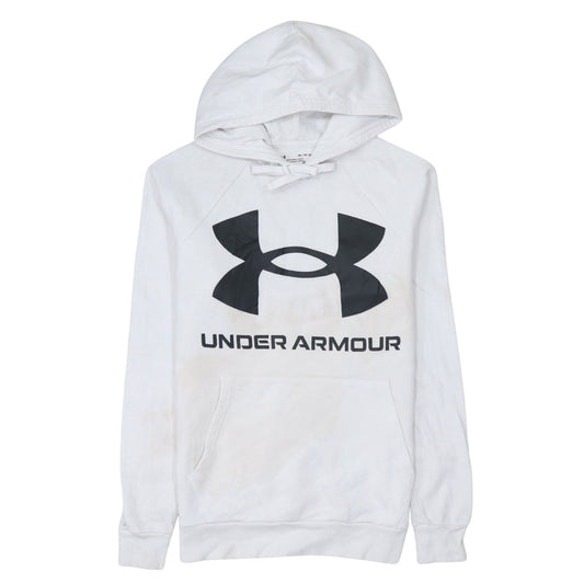 Under Armour Mens White XS Pullover Hoodie ColdGear Fleece Sportswear