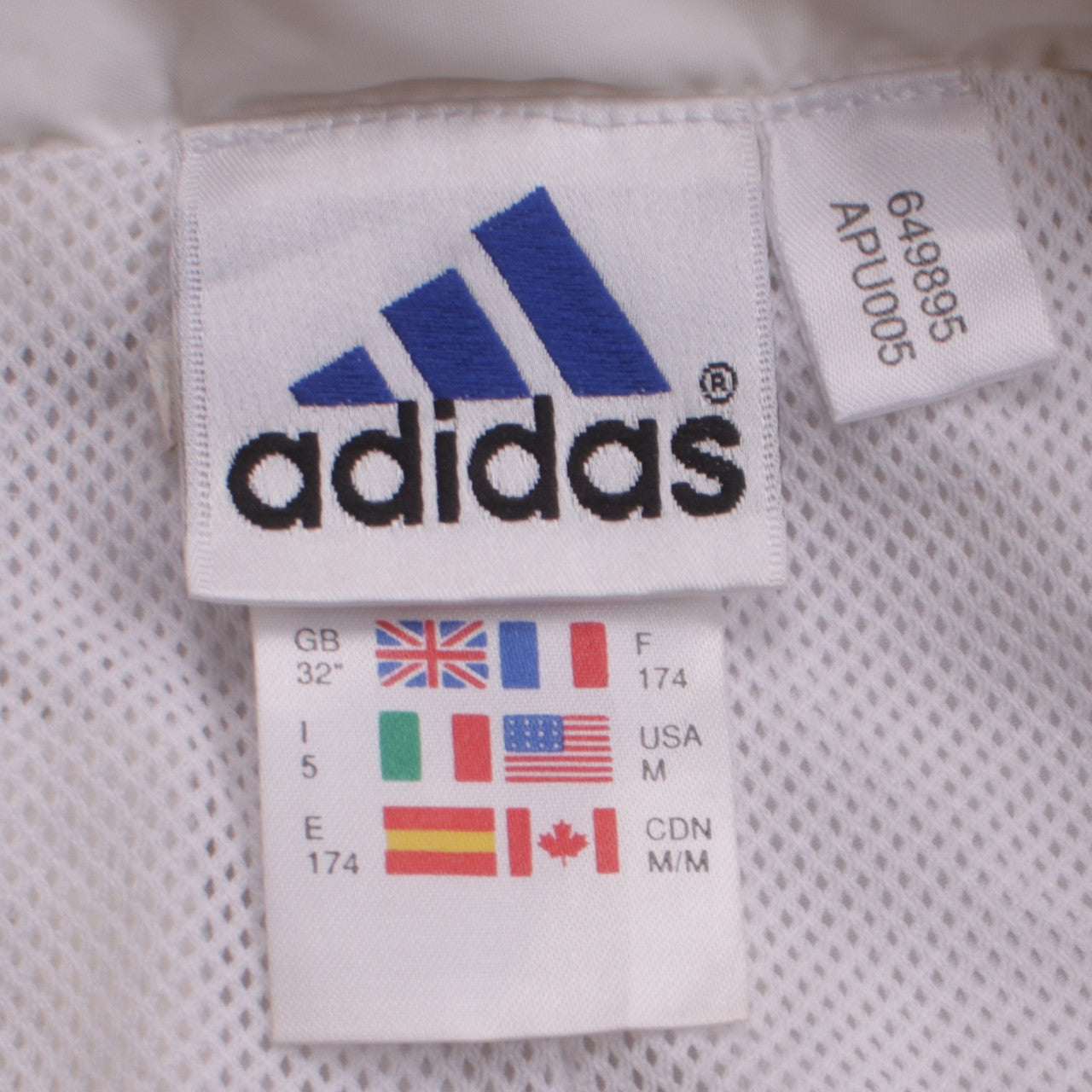 Adidas Men's White 32in Track Pants Adjustable Waist Activewear