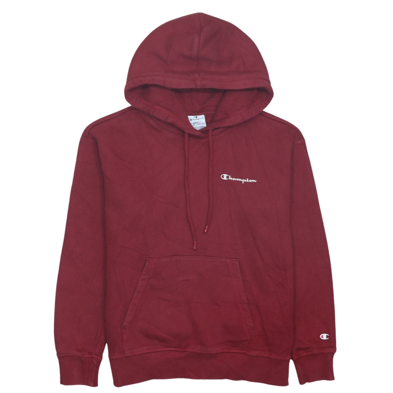 Champion Men's Red Small Pullover Hoodie with Logo