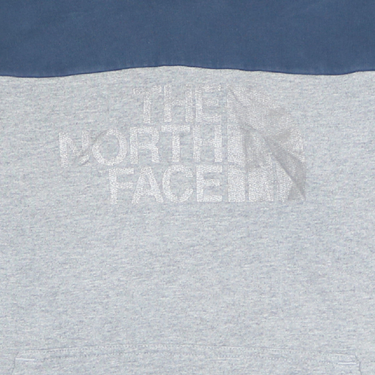 The North Face Boys Grey & Blue Pullover Hoodie Youth Large Logo Sweatshirt