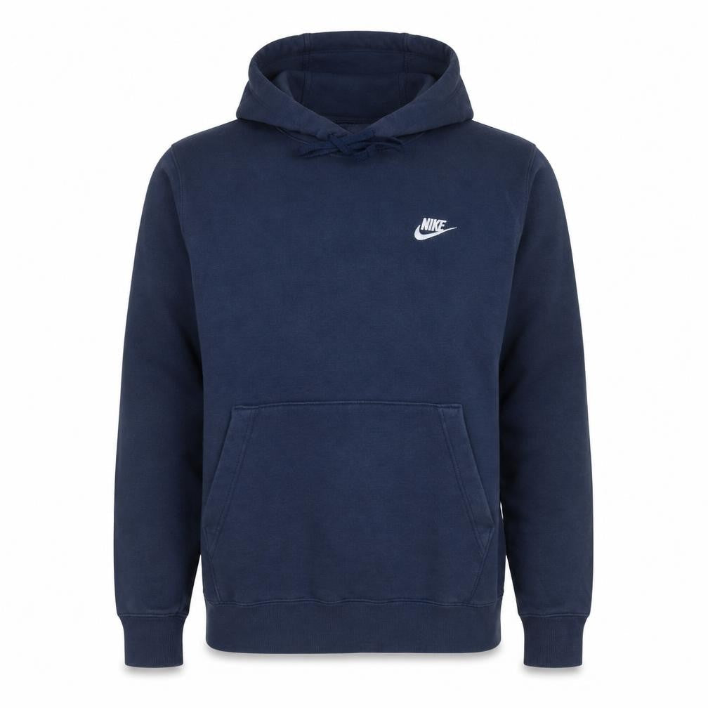 Nike Men's Blue Pullover Hoodie S Fleece Logo Sportswear
