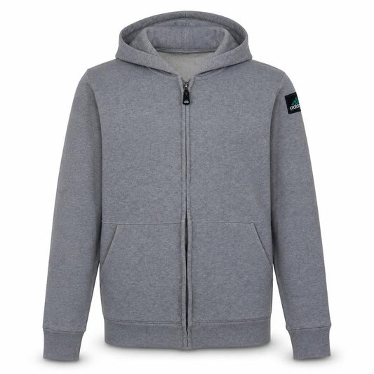 Adidas Men’s Grey Full Zip Hoodie M Regular Fit Fleece Sweatshirt