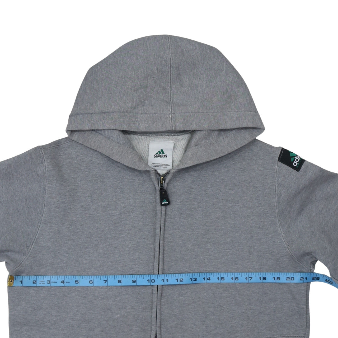Adidas Men’s Grey Full Zip Hoodie M Regular Fit Fleece Sweatshirt