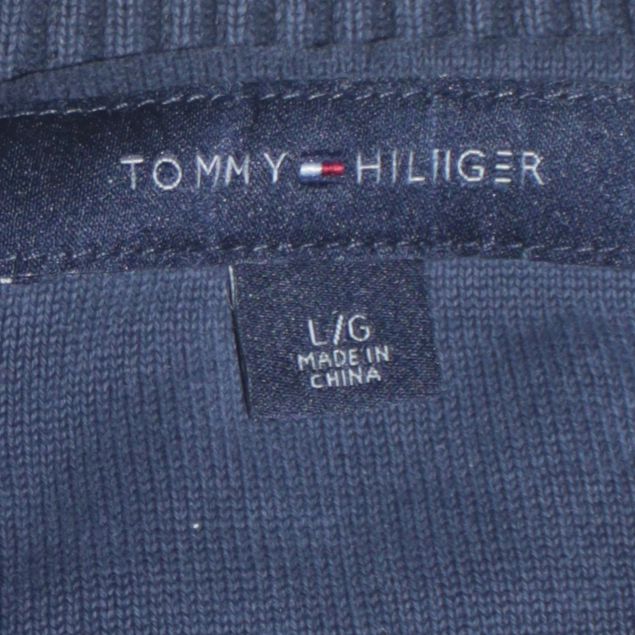Tommy Hilfiger Men’s Multicoloured Cotton V-Neck Jumper L