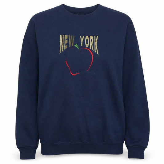 Lee Women’s Navy Blue New York Embroidered Pullover Sweatshirt L