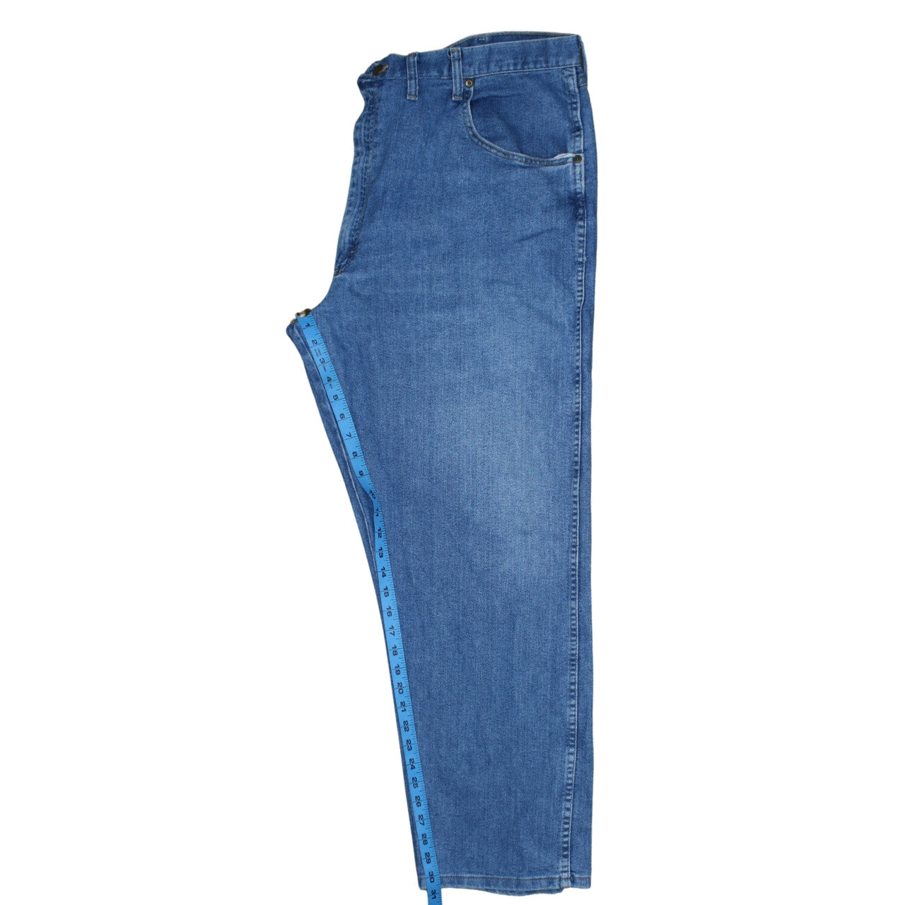 Wrangler Men's Blue Straight Leg Denim Jeans 44x30 Regular Fit