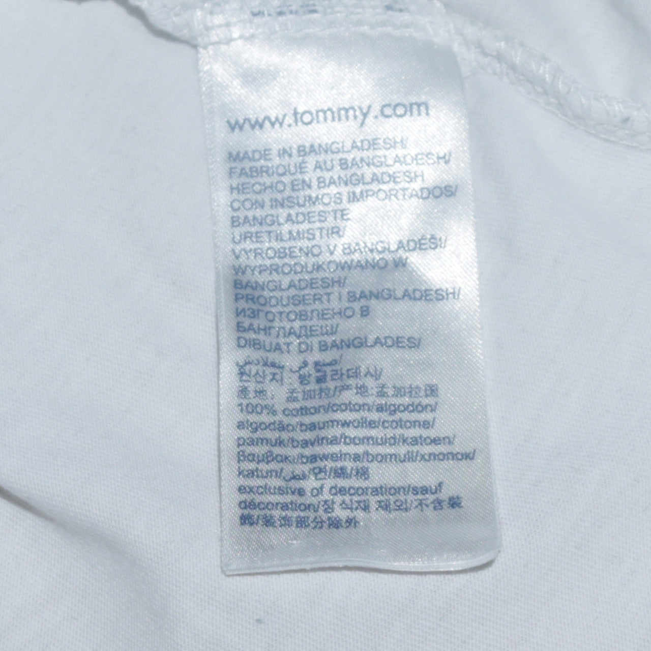 Tommy Jeans Men's White XL Classic Crew Neck Cotton T-Shirt