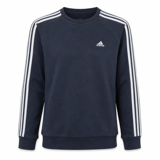 Adidas Men's Blue Crew Neck Pullover Sweatshirt M Regular Fit
