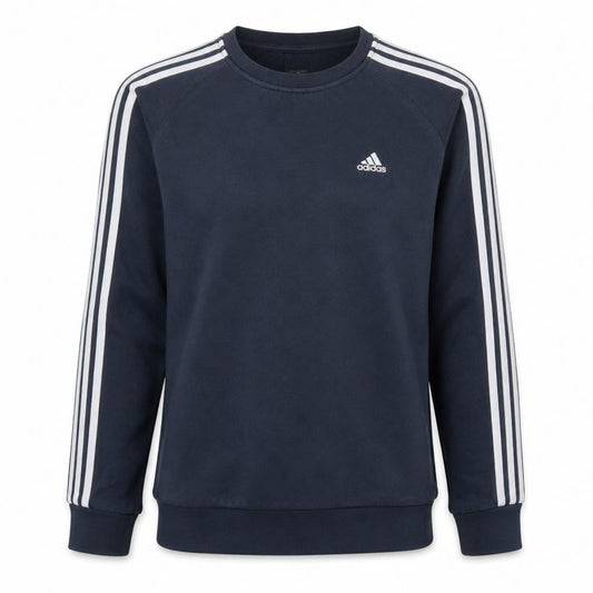 Adidas Men's Blue Crew Neck Pullover Sweatshirt M Regular Fit