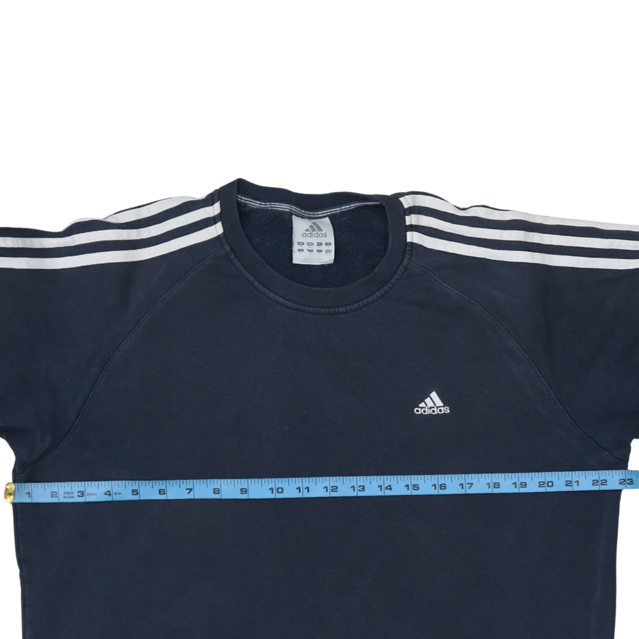 Adidas Men's Blue Crew Neck Pullover Sweatshirt M Regular Fit
