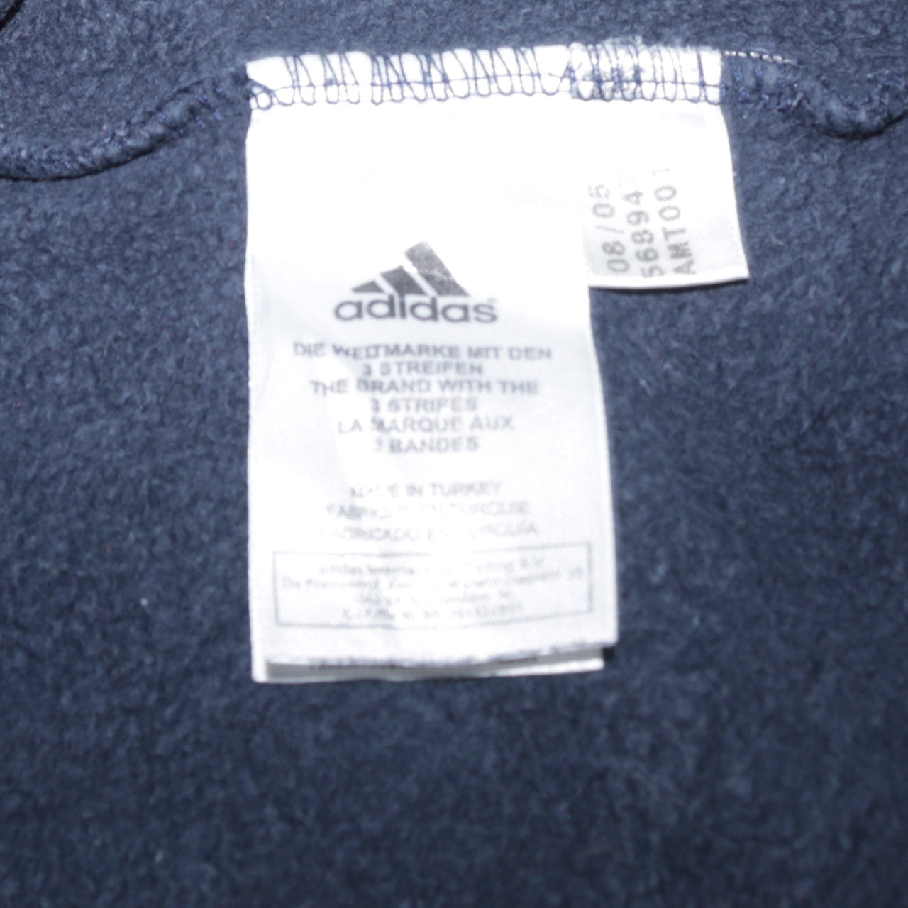 Adidas Men's Blue Crew Neck Pullover Sweatshirt M Regular Fit