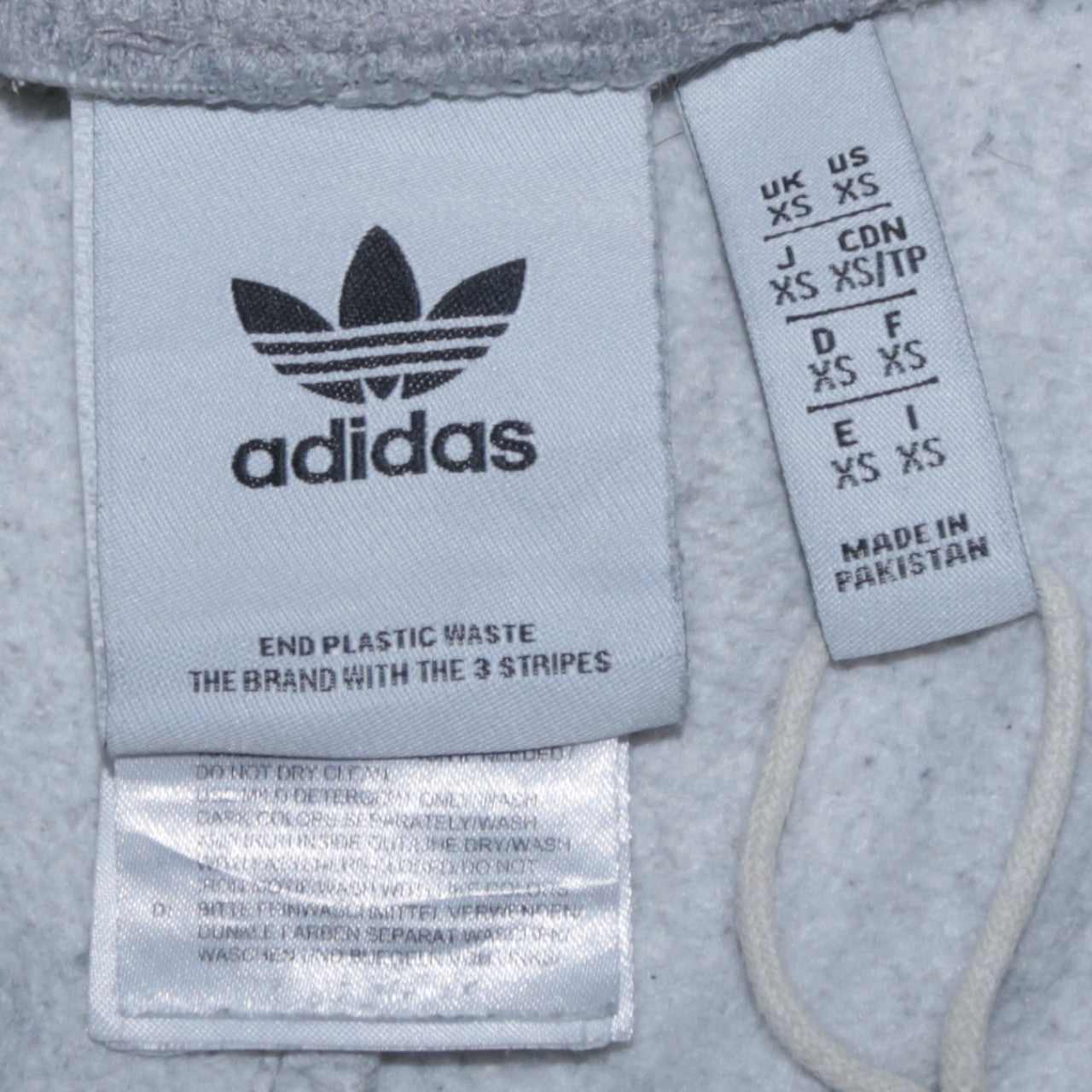 Adidas Women Grey XS Jogger Trousers with Stripes and Logo
