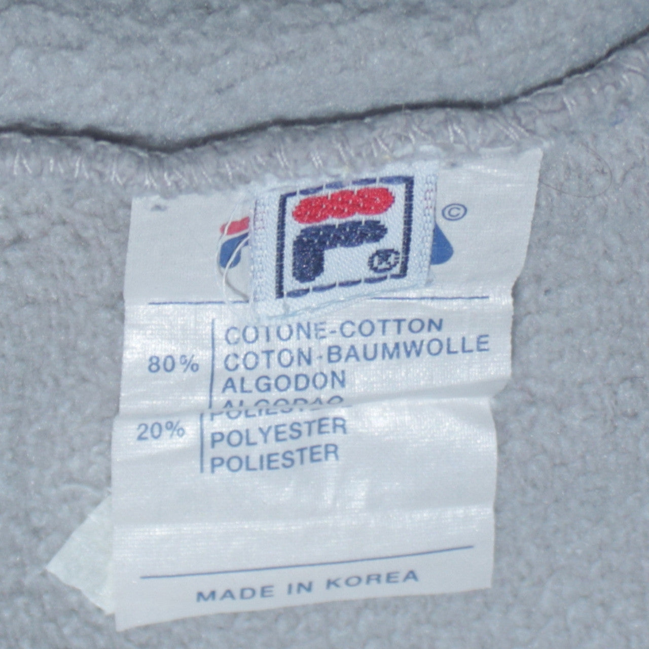 FILA Mens Beige Embroidered Logo Pullover Sweatshirt Size L