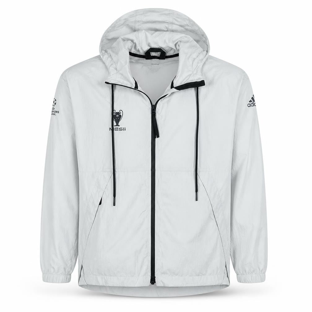 Adidas Men’s White ClimaStorm Windbreaker Jacket Size S Madrid 19