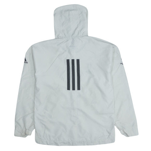 Adidas Men’s White ClimaStorm Windbreaker Jacket Size S Madrid 19