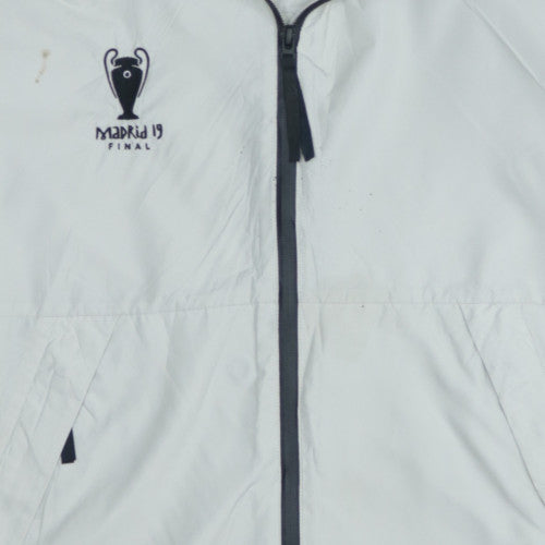 Adidas Men’s White ClimaStorm Windbreaker Jacket Size S Madrid 19