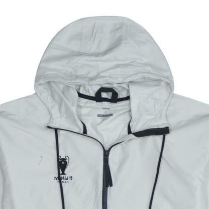 Adidas Men’s White ClimaStorm Windbreaker Jacket Size S Madrid 19