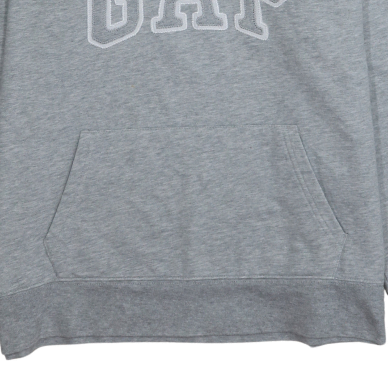 GAP Women Grey Pullover Hoodie L Logo Hooded Sweatshirt Casual