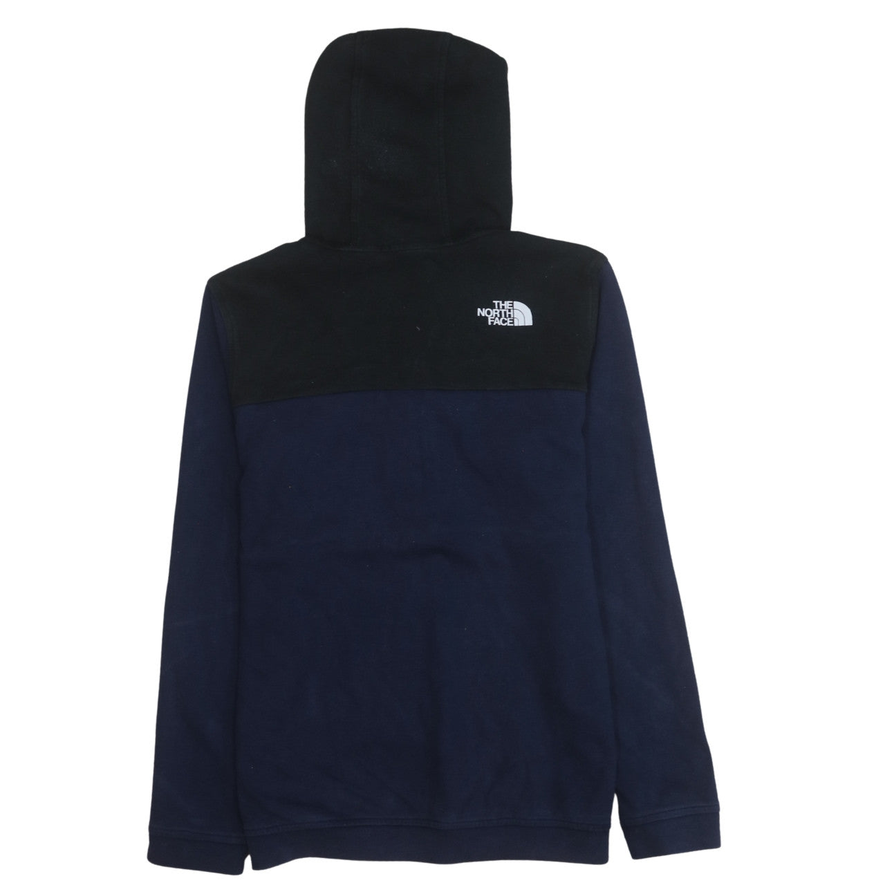 The North Face Boys Navy Blue & Black 1/2 Zip Hoodie XL Cotton Blend