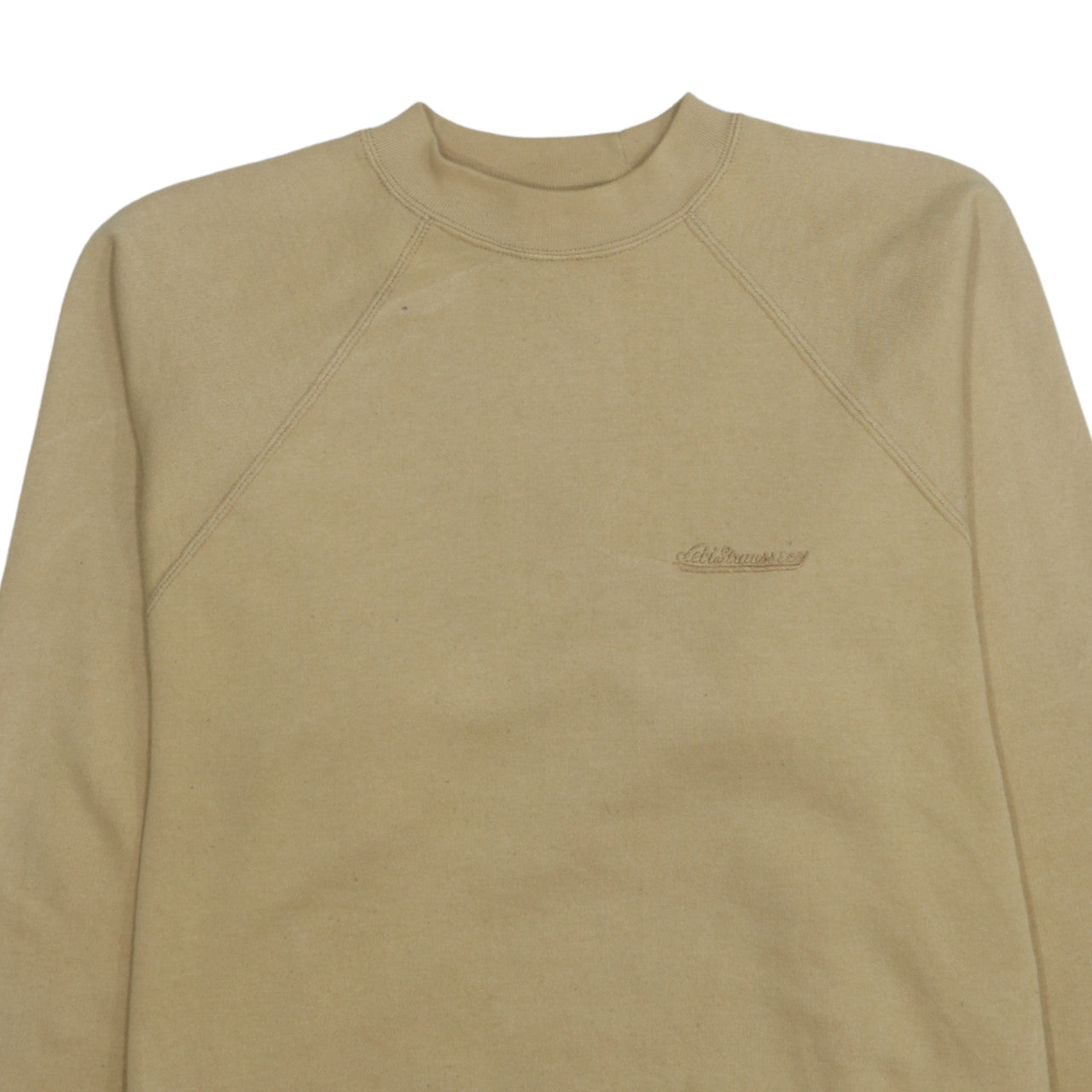 Levi's Men's Beige XL Regular Fit Fleece Crew Neck Sweatshirt