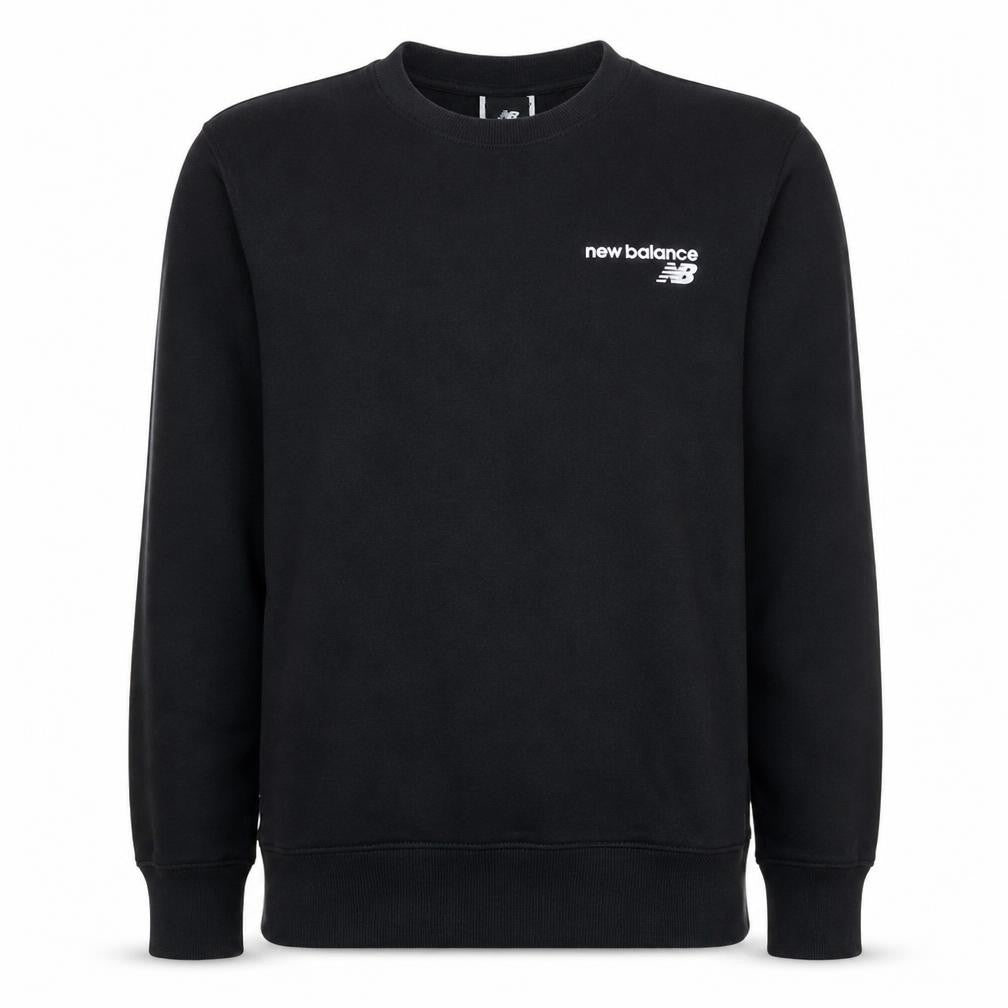 New Balance Men's Black Crew Neck Sweatshirt Size S Fleece Pullover