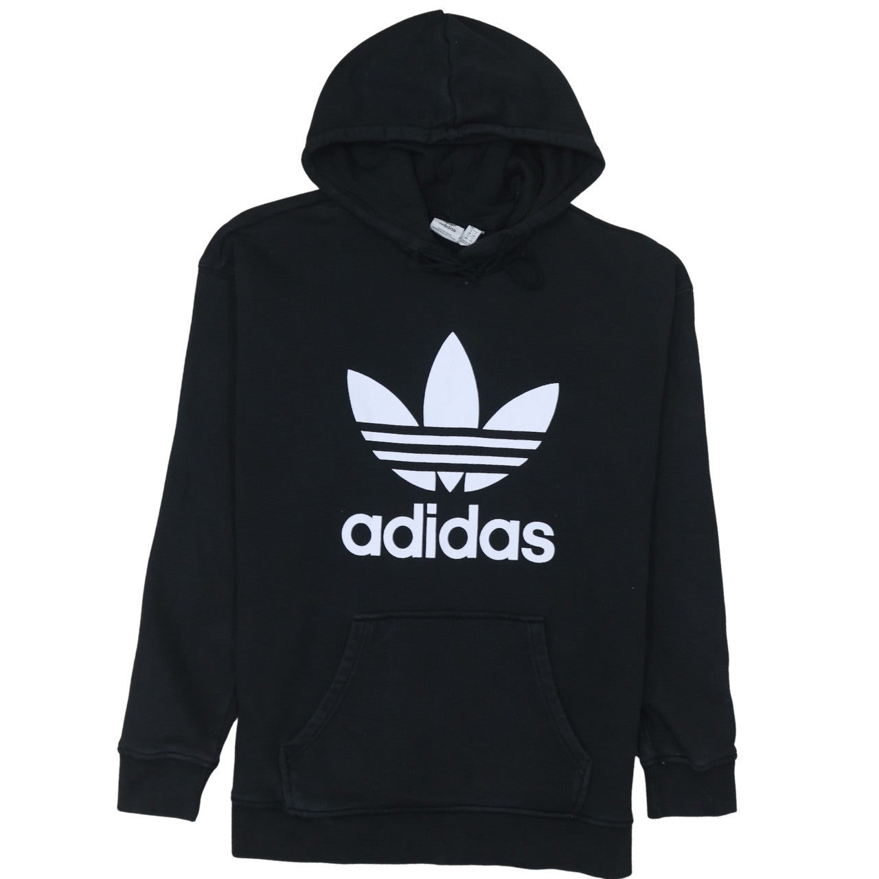 Adidas Womens Black Hoodie Size 12 Pullover Hooded Sweatshirt