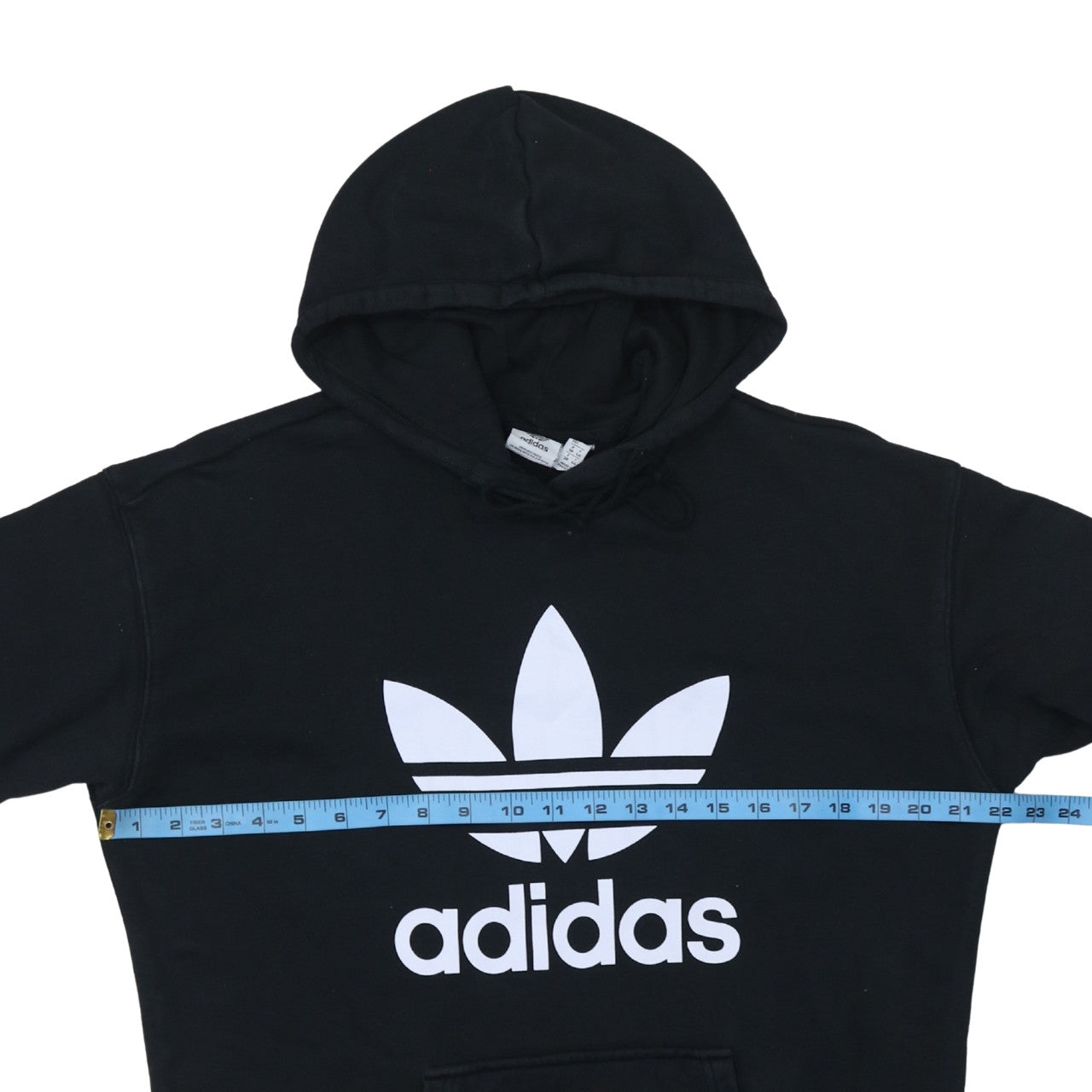 Adidas Womens Black Hoodie Size 12 Pullover Hooded Sweatshirt