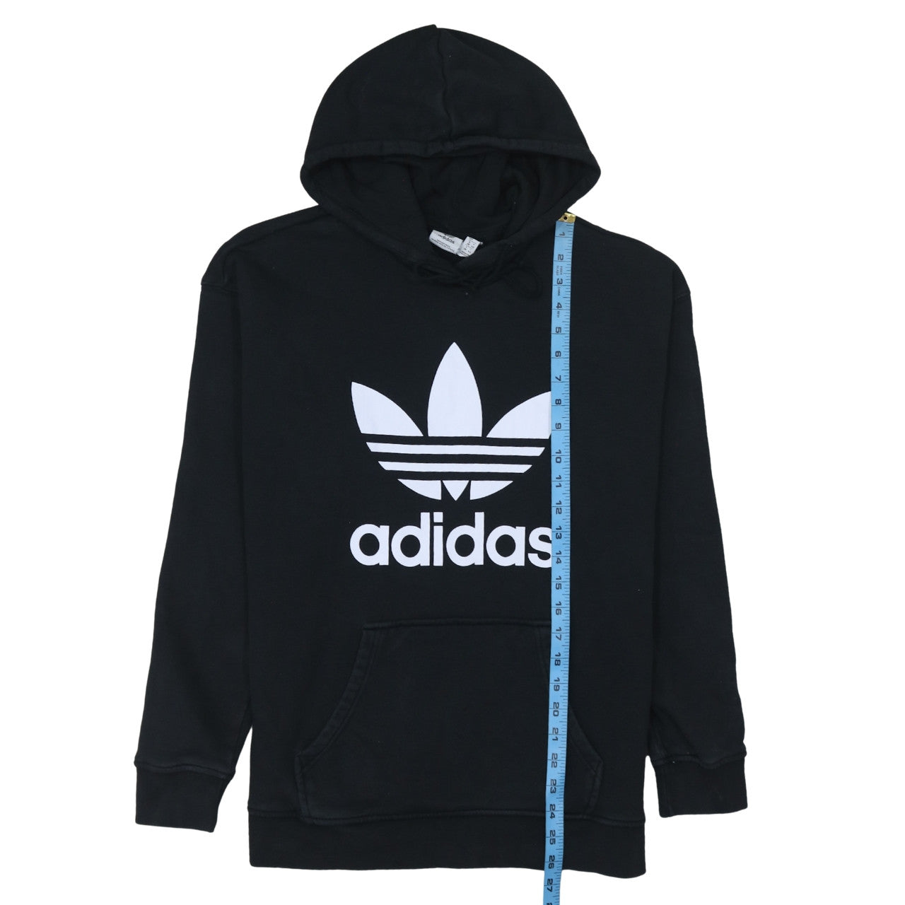 Adidas Womens Black Hoodie Size 12 Pullover Hooded Sweatshirt