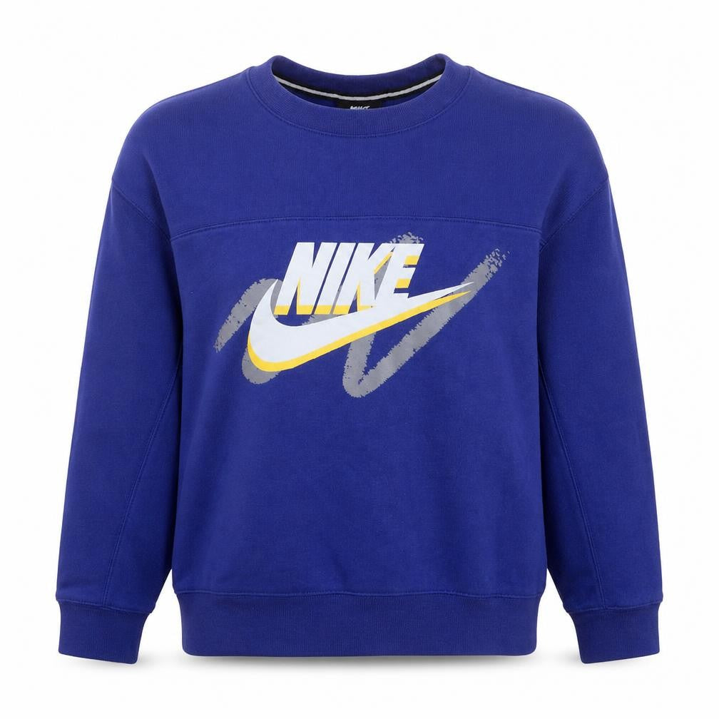 Nike Women’s Blue Graphic Logo Pullover Sweatshirt Size S