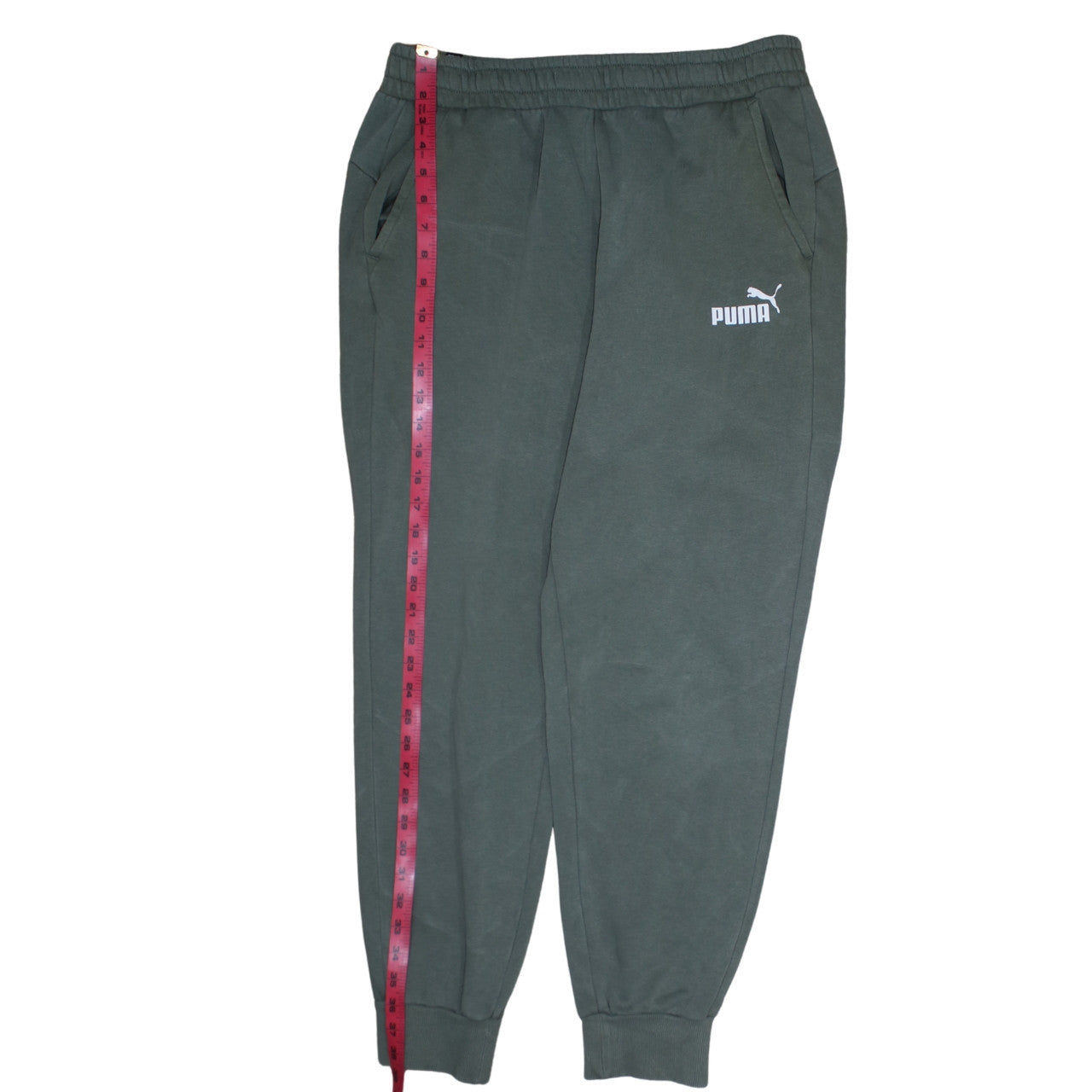 Puma Men’s Green Logo Jogger Sweatpants Size L