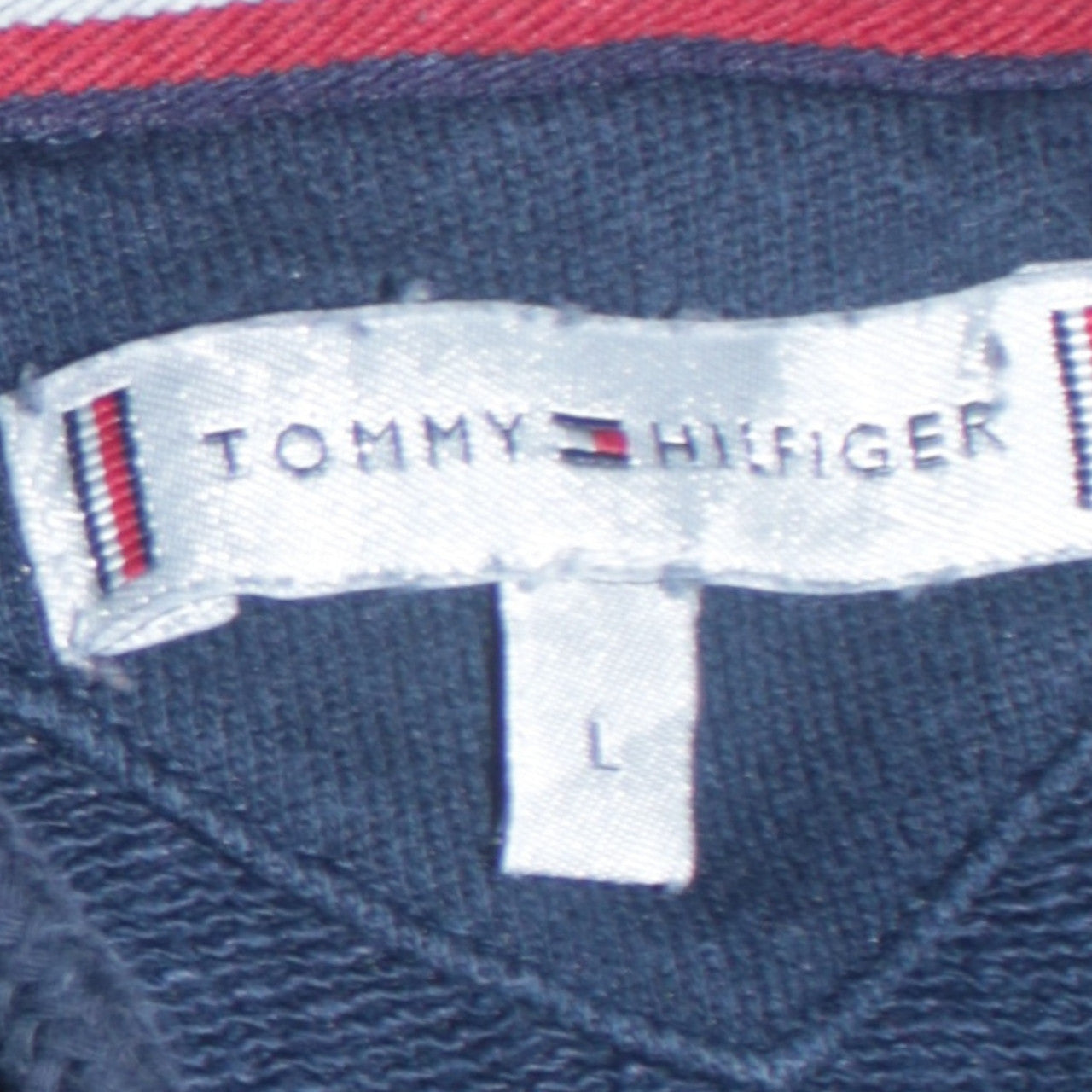 Tommy Hilfiger Men's Blue Full Zip Hoodie Size L Classic Logo