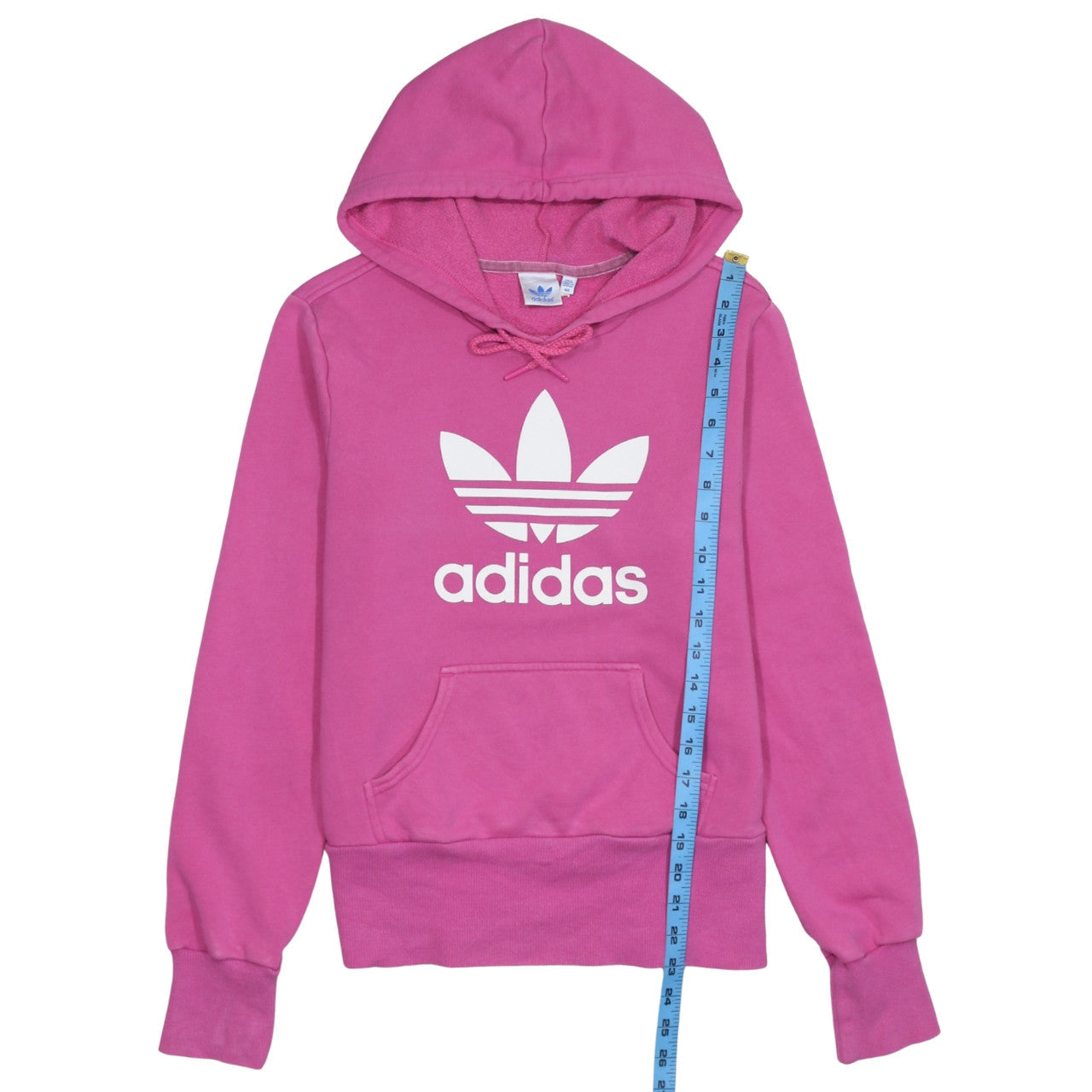 Adidas Womens Pink Hoodie Size 12 Pullover Hooded Sweatshirt