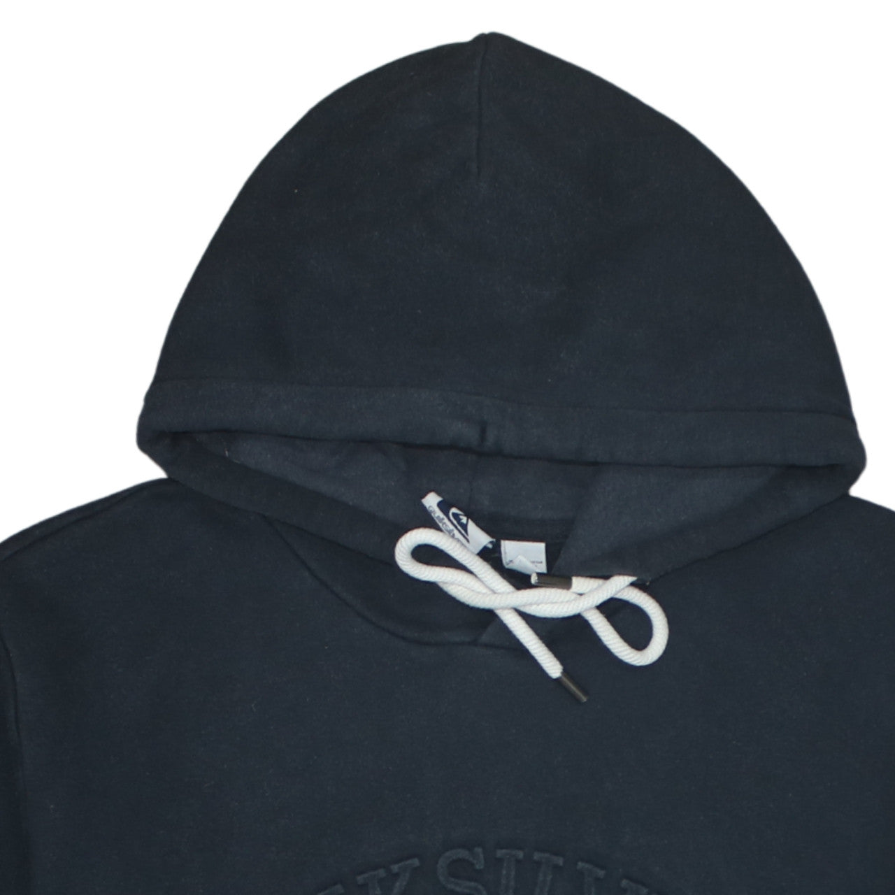 Quiksilver Men’s Black Pullover Hoodie M Embroidered Logo Fleece