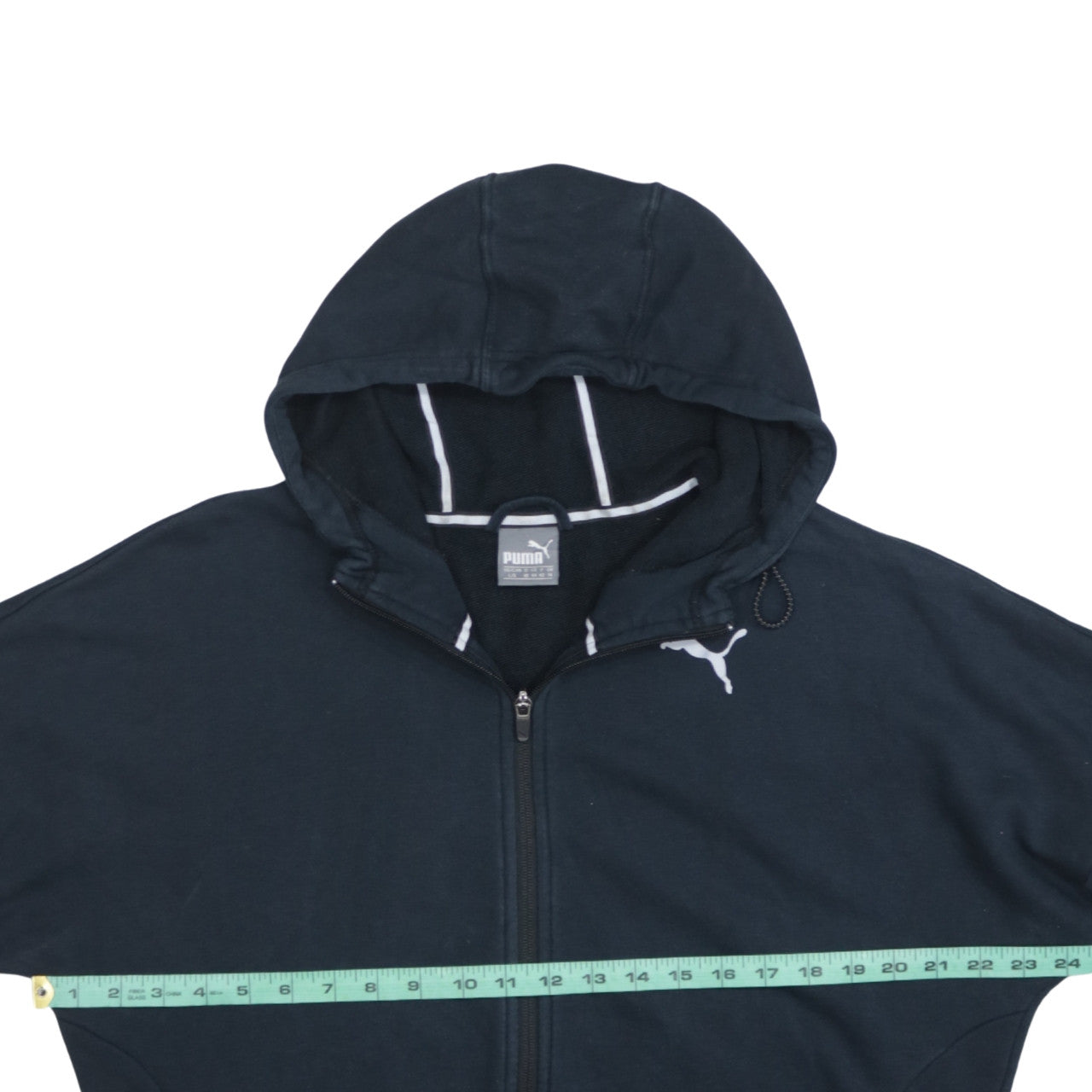 Puma Women’s Black Size 14 Full Zip Hoodie with Logo Design