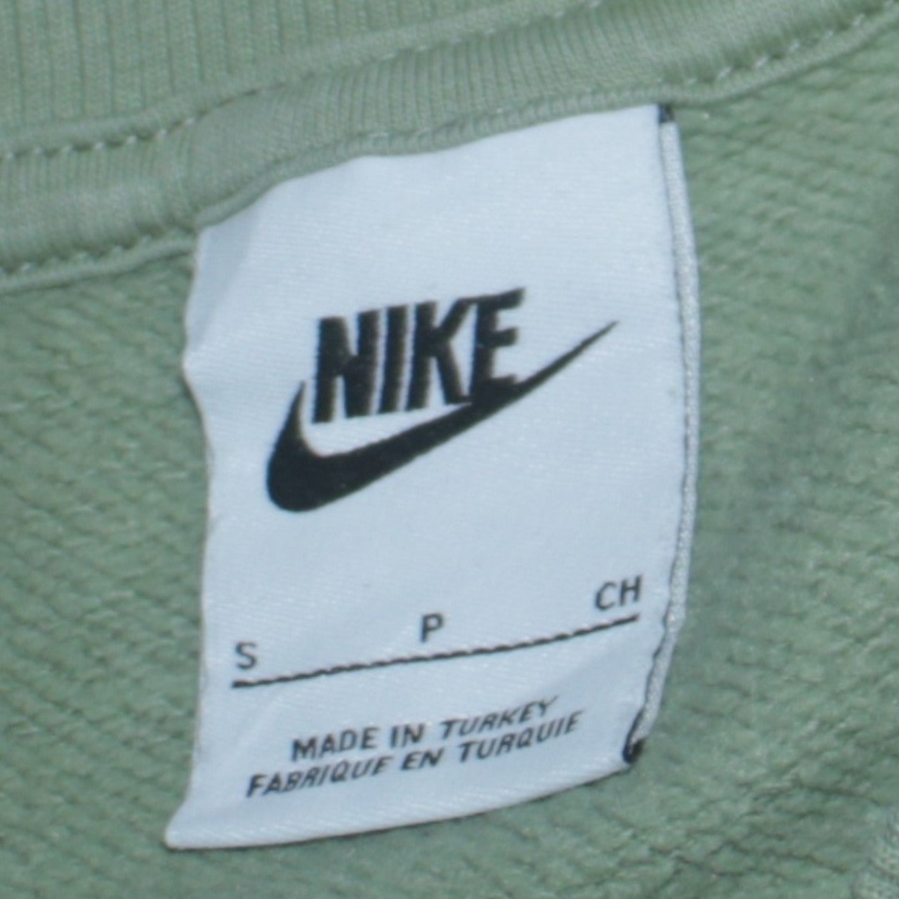 Nike Womens Green Crew Neck Pullover Sweatshirt Size S